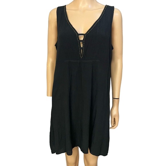 Idyllwind Dresses & Skirts - Idyllwind Miranda Lambert Gauzy Tank Dress Shift Beaded Plunging